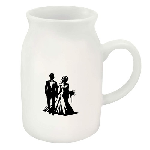 300ml bride groom ceramic - &,