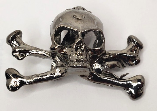 Pirate skull bones pin - pirate,