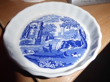 Brand New Spode Blue Italian Flan dish