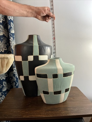 Pair large vases white - pair,
