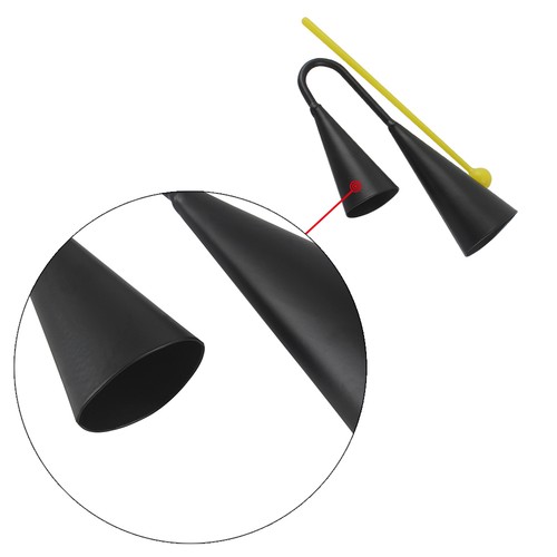 Black double cowbell with - black,
