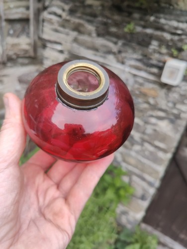 Antique cranberry glass - cranberry, peg