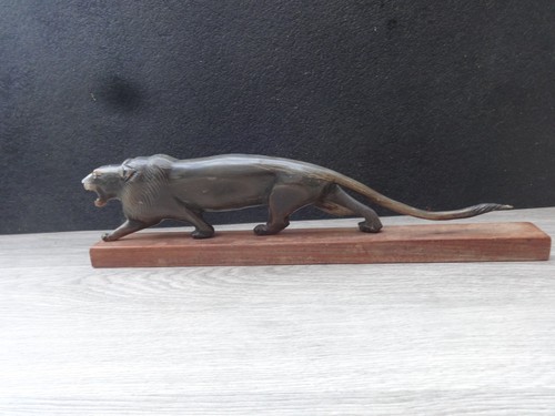 Hand carved jaguar - , tiger