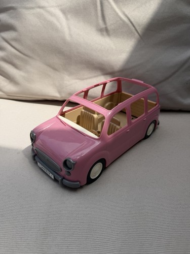 Sylvanian families pink car - families,