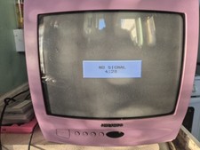 Bush AK20S 14 inch tv Purple/pink Vintage CRT with Remote Control!