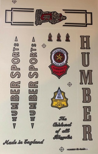 Humber bicycle stickers for - humber,