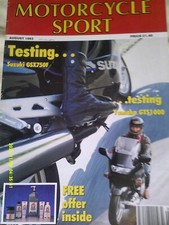 Motorcycle Sport 08/93 Yamaha GTS1000, Suzuki GSX750F, TT Races , Scooters