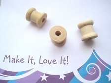 3 x WOODEN BOBBIN REELS for