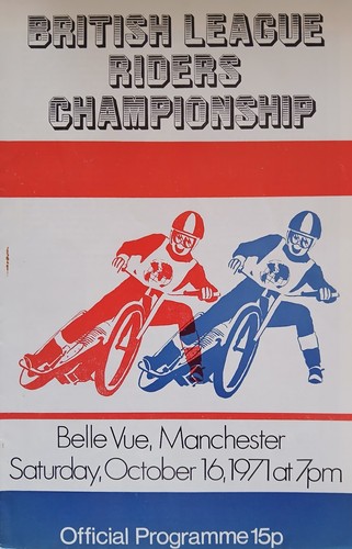 Belle vue speedway programme - belle,
