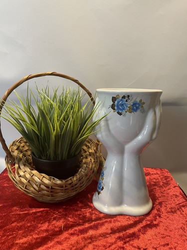 Vintage ceramic hands vase - hands,