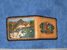 Vtg Hand Tooled Painted