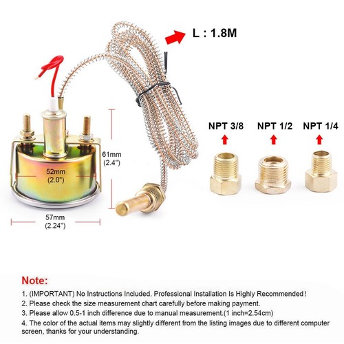 52mm mechanical water temp - water,