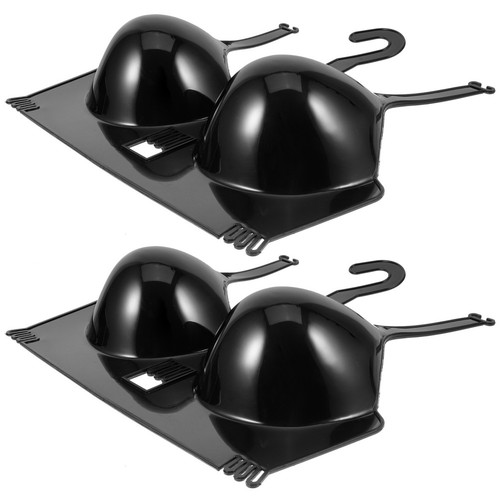 Black plastic bra - black,