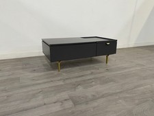 DFS Secolo Charcoal Grey & Brass Storage Coffee Table RRP £399