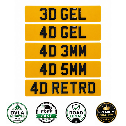 Number plates 4d - 2d, /