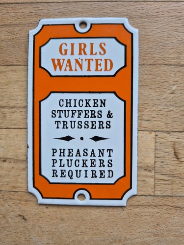 Vintage enamel advertising