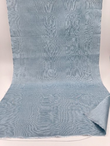Light blue silk moire fabric - light,