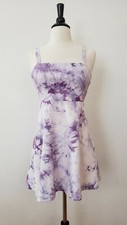 Urban Outfitters Tie Dye Dress New Size Small Purple Tie Bow Coquette Boho