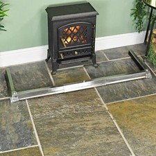 "Aldby Park" Bright Chrome Adjustable Hearth Fender