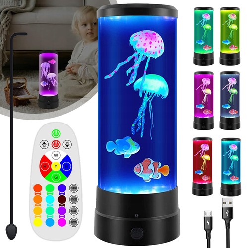Jellyfish lamp aquarium - jellyfish, night