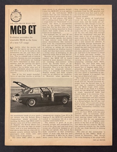 1966 mgb coupe road test - mg,