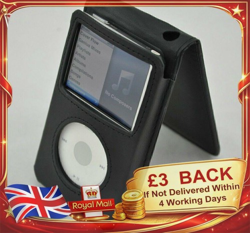 Black leather case cover for - leather,