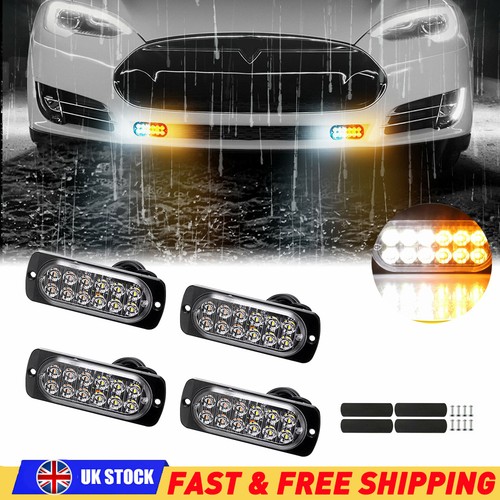 Amber white led grill - 4x,