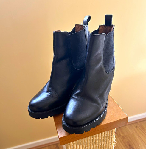 Womens black leather - h&m,