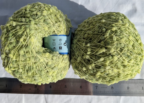 Lime green novelty yarn 2 - yarn,