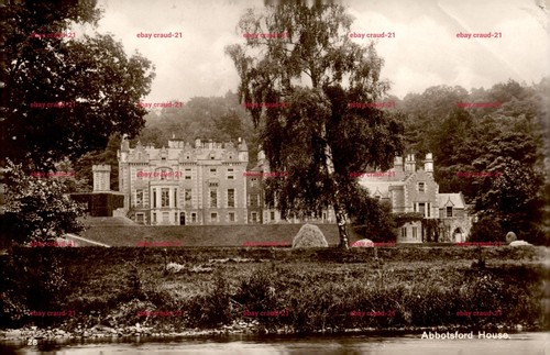 Abbotsford house postcard real - house,