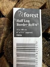 Forest Garden Border Log Rolls (x2) Lawn Edging Wood Edge 360cm COLLECTION ONLY