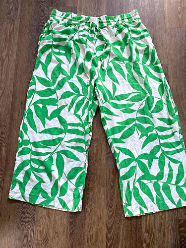 George leaf print wide leg - george,