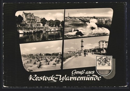 Postcard rostock warnemünde - postcard, rostock-warnemünde