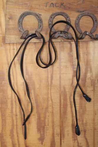 Rolled end split reins - rolled,