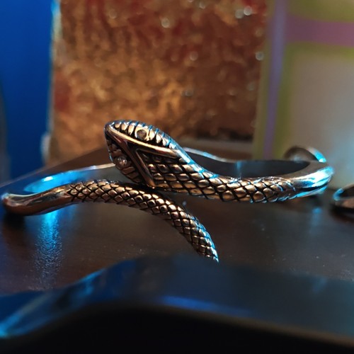 Gold tone snake wrap - gold,