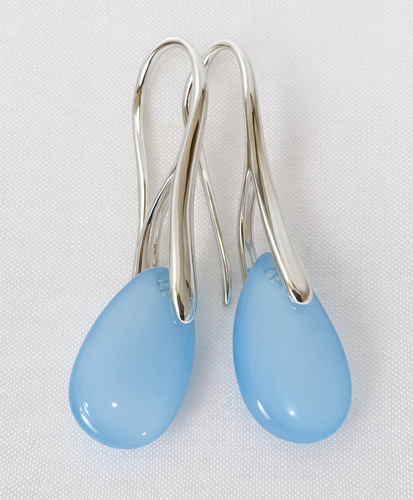 Frosted pale blue glass - frosted,