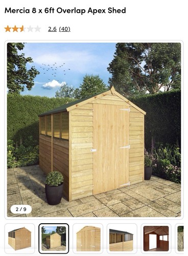 Wooden shed suitable - suitable, for