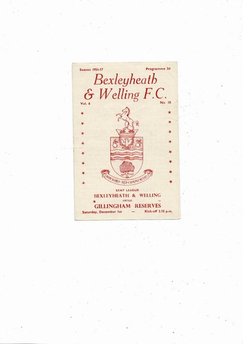 1956 bexleyheath welling - 1956/57,