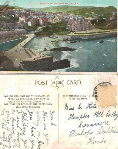 Vintage postcard ilfracombe - vintage,