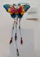 Butterfly Window Garden Suncatcher Hanging Garden Mobile Blue Tipped