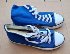 Blue Boys  Girls Retro Lee Cooper Size 4 Hi Top Baseball Boots / Trainers