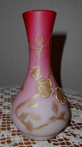 Antique thomas webb - peach, blow