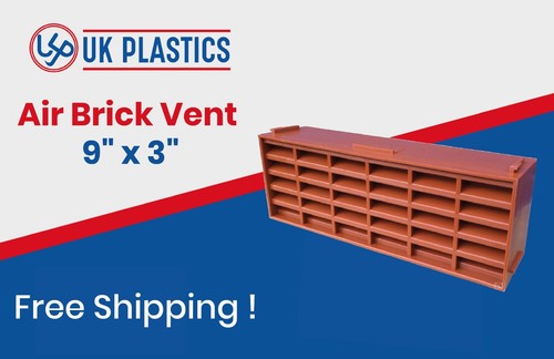 Interlocking air brick vent - brick, 9"