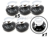 6 x GENUINE STOVES / NEW WORLD Gas Oven Flame Control Knob Hob Cooker Switch