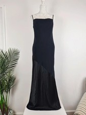 Monsoon Black Satin Maxi Dress