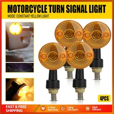 Black Motorcycle Bullet Turn Signal Indicator Light Fit For Honda Sukuzi Yamaha