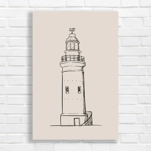 Minimalist lighthouse sepia - lighthouse,