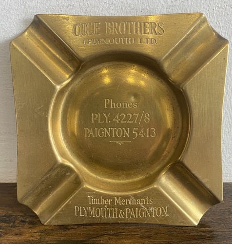 Vintage brass advertising - advertising, ash