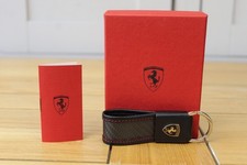 Official Ferrari Leather and Carbon Fibre Key Fob