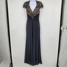 Tony Bowls Formal Black Tie Gala Event Beaded Maxi Formal Dress With Train 6